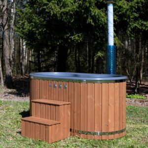 Ofuro hot tub for 2 persons with external heater Vilo Hot Tubs