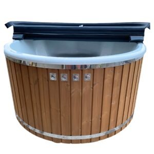 Nero hot tub with integrated heater vilo hot tubs