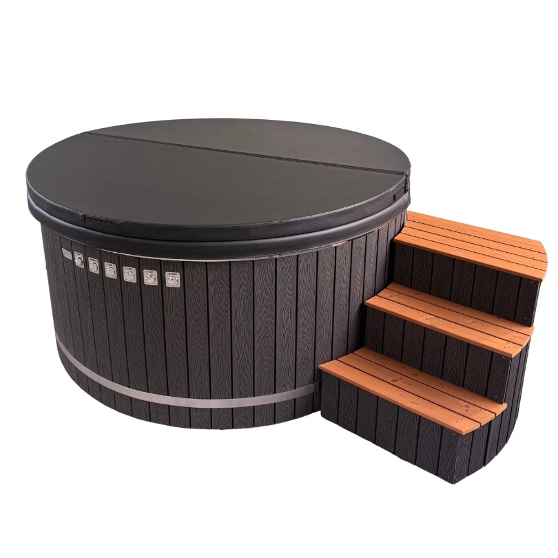 XL acrylic hot tub with external heater_Vilo Hot Tubs